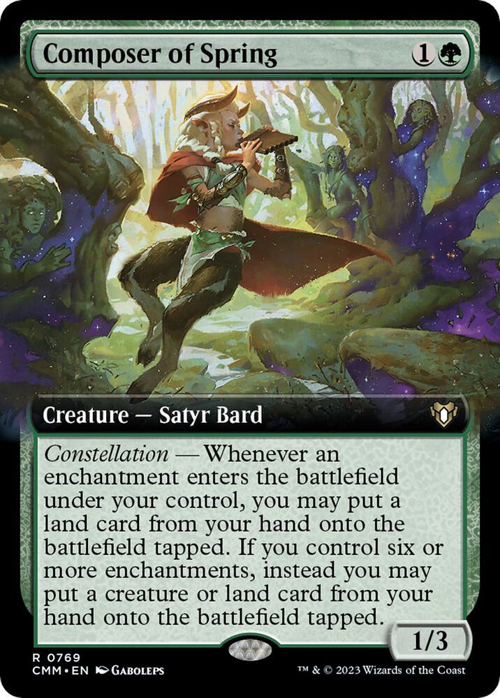 Composer of Spring (Extended Art) 769 card from Commander Masters