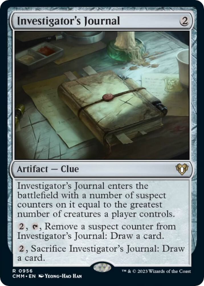 Investigator's Journal 956 card from Commander Masters