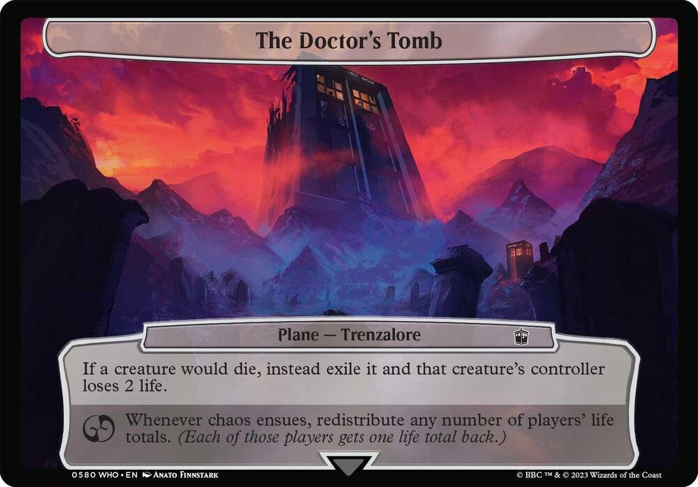 The Doctor's Tomb 580 card from Planechase: Universes Beyond: Doctor Who