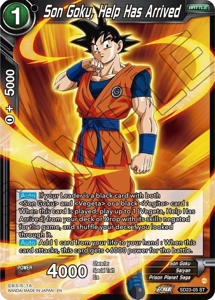 Son Goku, Help Has Arrived SD23-05 card from Critical Blow