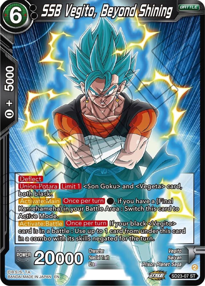 SSB Vegito, Beyond Shining SD23-07 card from Critical Blow