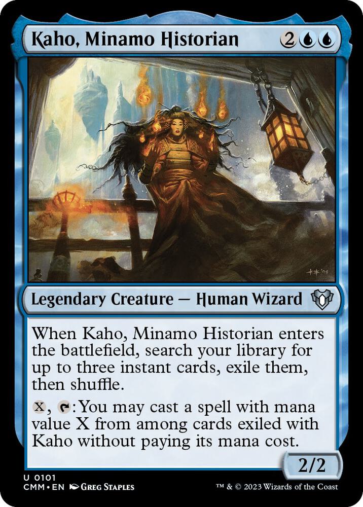 Kaho, Minamo Historian 101 card from Commander Masters