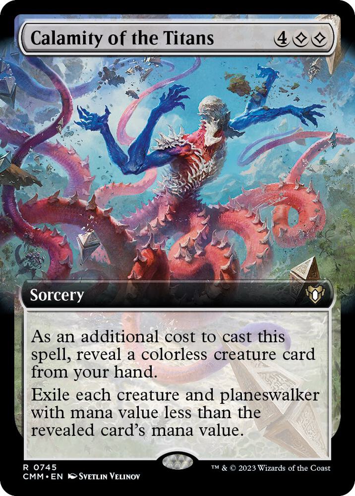 Calamity of the Titans (Extended Art) 745 card from Commander Masters
