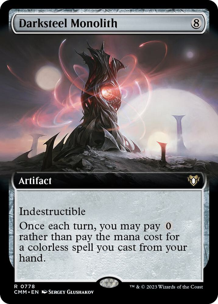 Darksteel Monolith (Extended Art) 778 card from Commander Masters