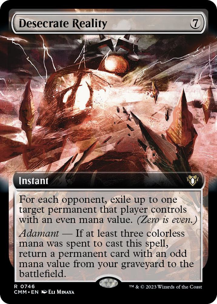Desecrate Reality (Extended Art) 746 card from Commander Masters