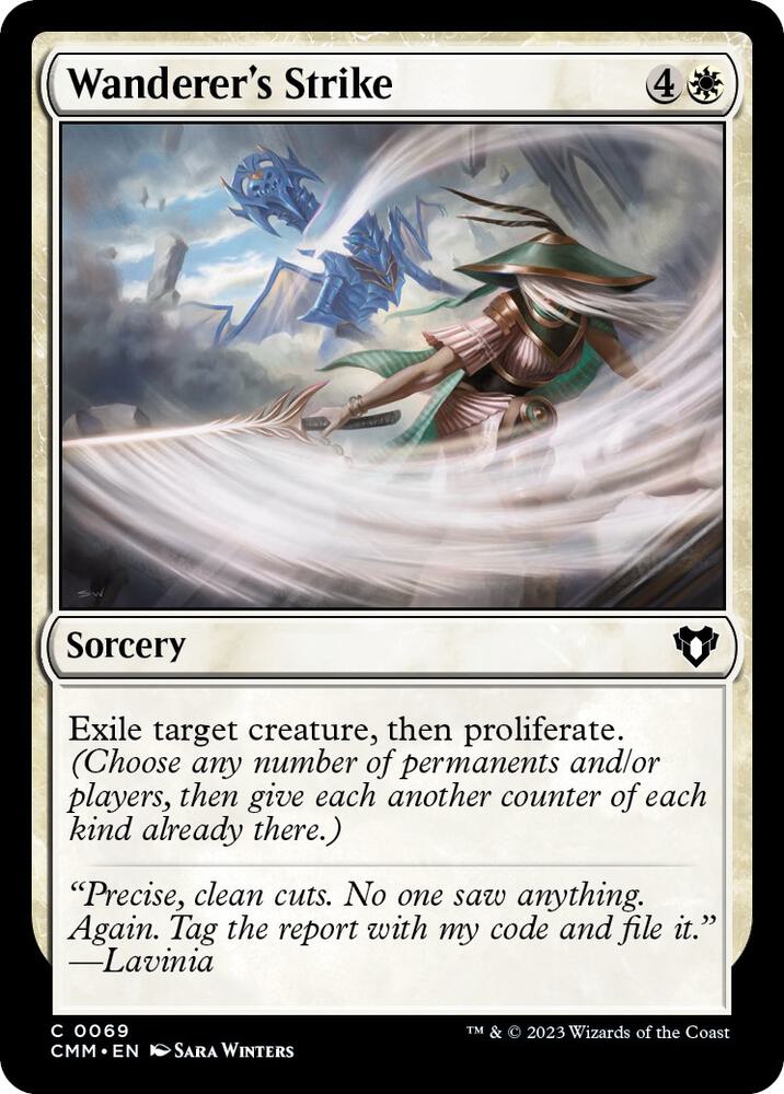 Wanderer's Strike 69 card from Commander Masters