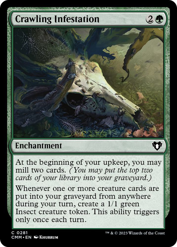 Crawling Infestation 281 card from Commander Masters