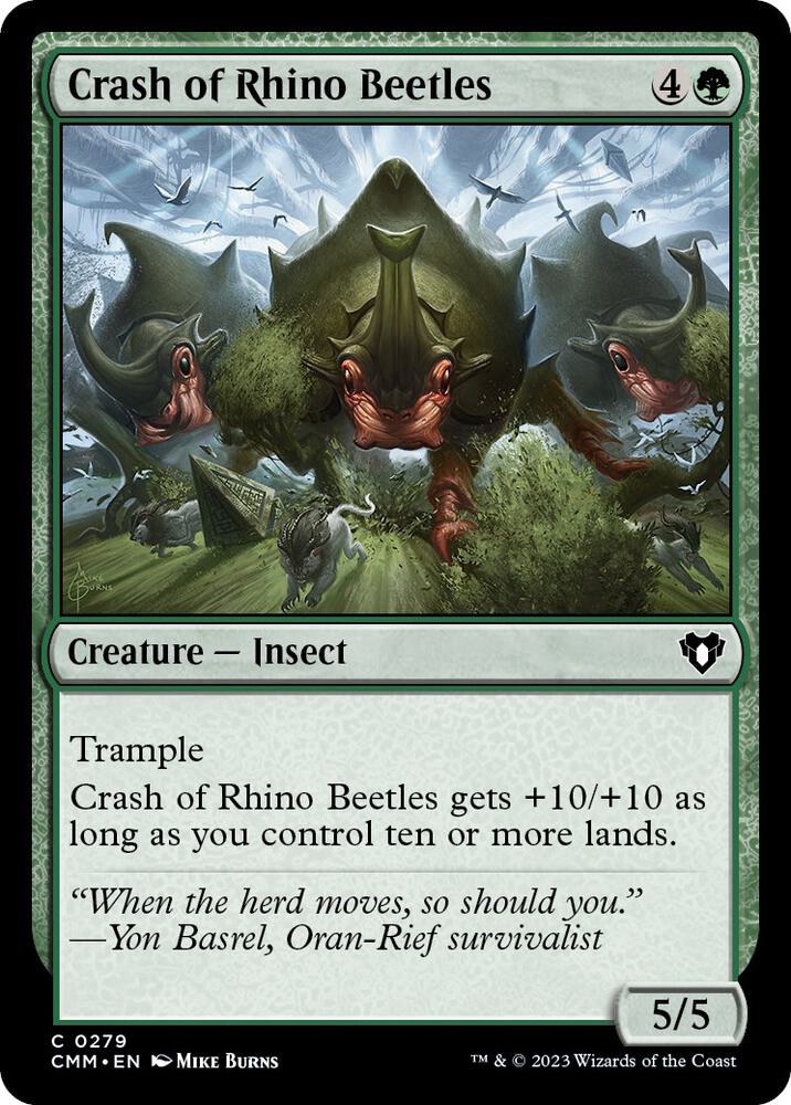 Crash of Rhino Beetles 279 card from Commander Masters
