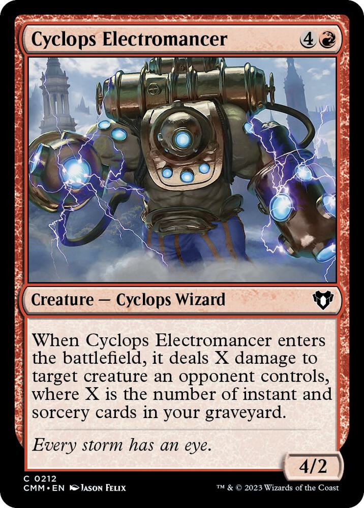 Cyclops Electromancer 212 card from Commander Masters