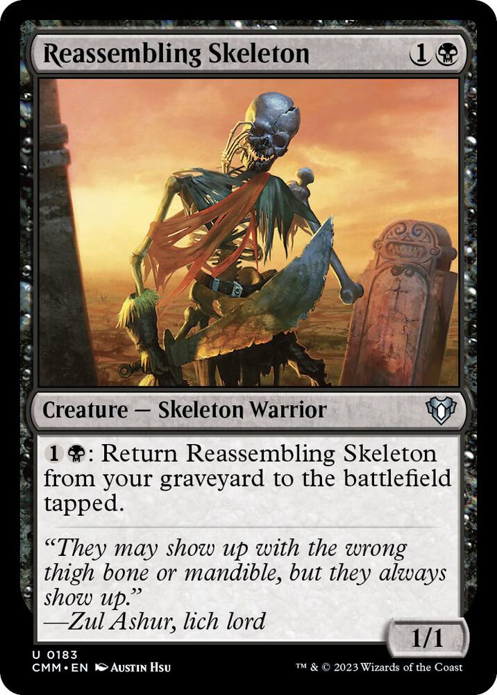 Reassembling Skeleton 183 card from Commander Masters