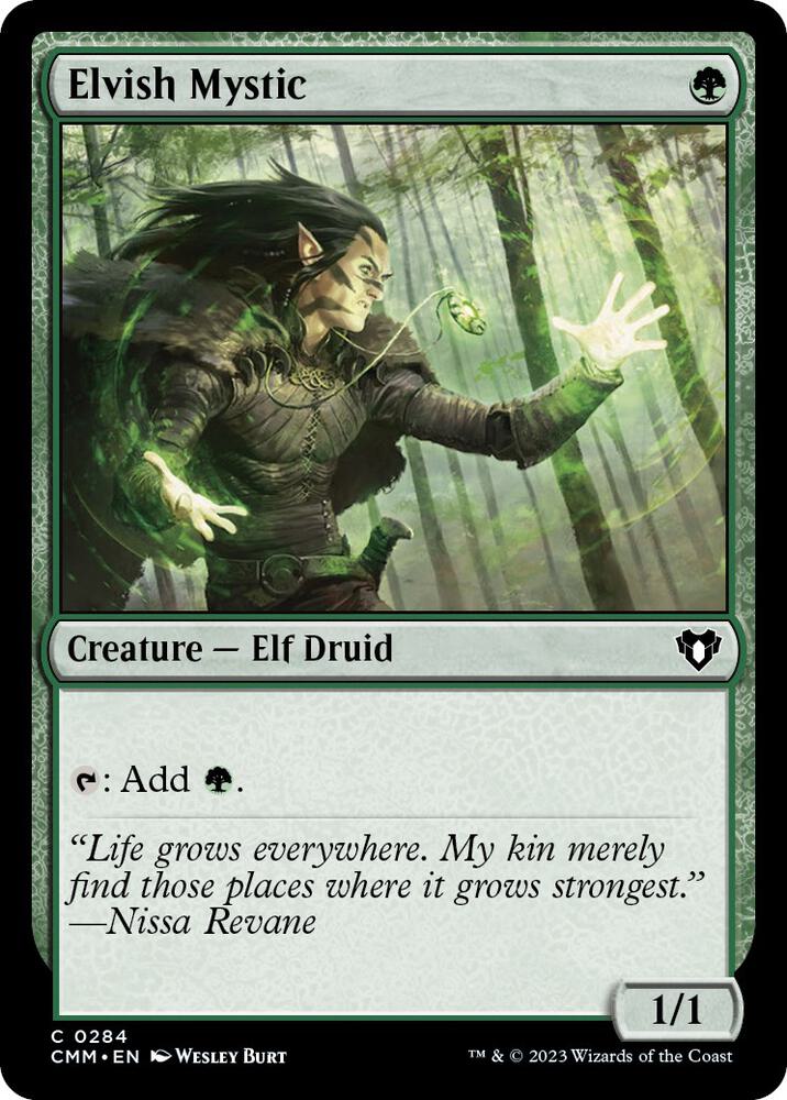Elvish Mystic 284 card from Commander Masters