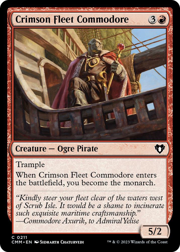 Crimson Fleet Commodore 211 card from Commander Masters