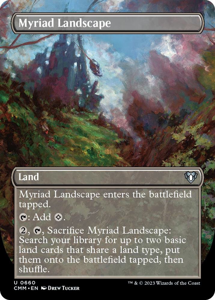 Myriad Landscape (Borderless) 660 card from Commander Masters