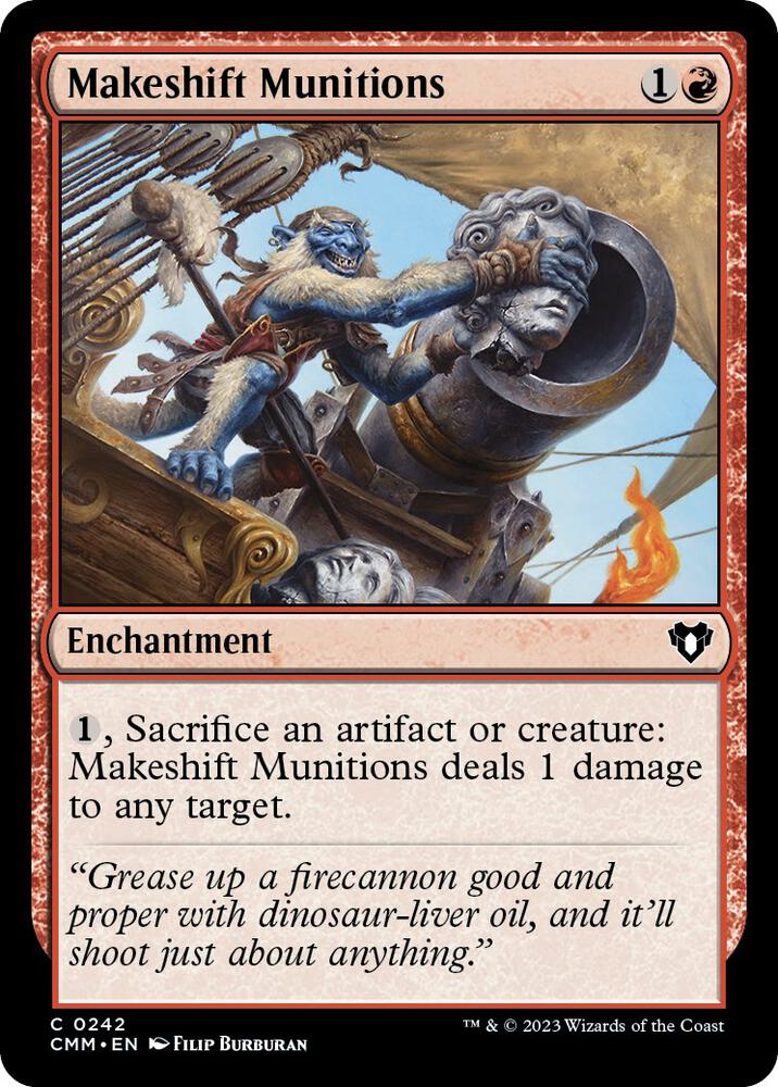 Makeshift Munitions 242 card from Commander Masters
