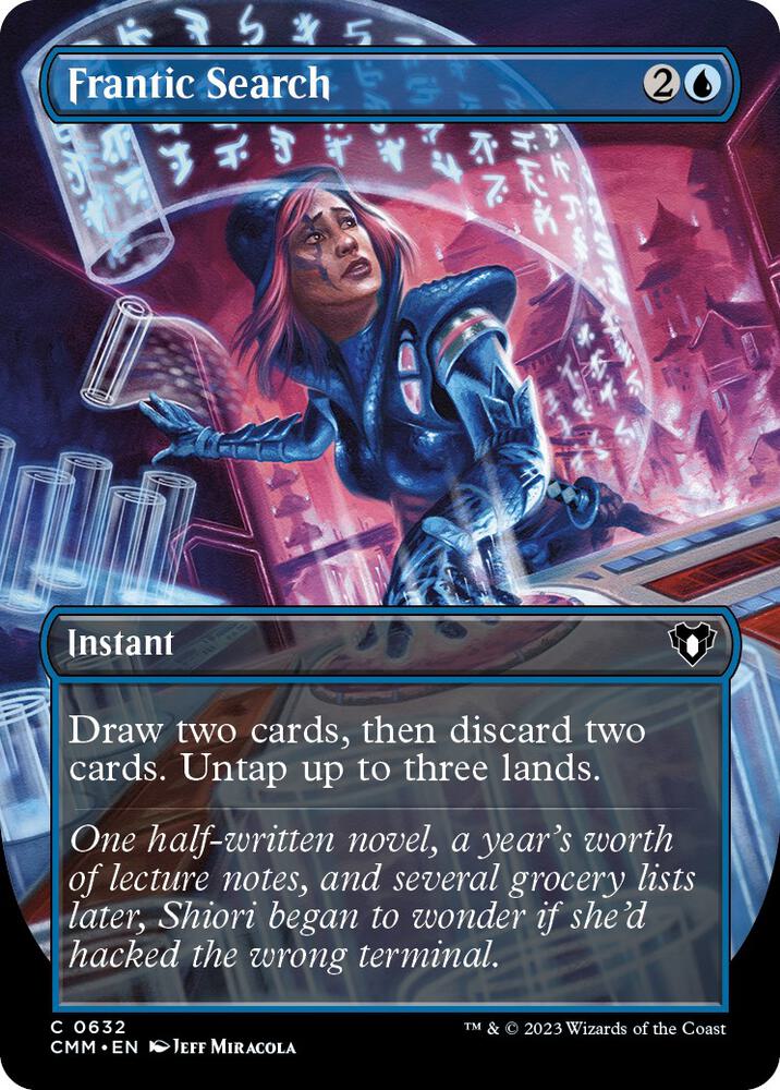 Frantic Search (Borderless) 632 card from Commander Masters