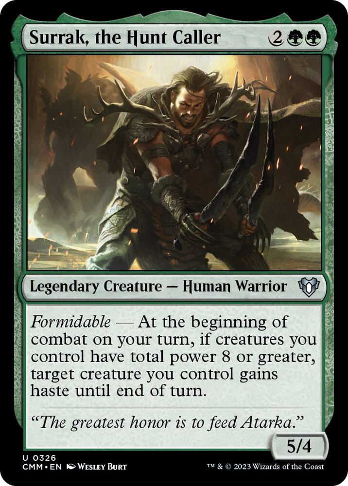 Surrak, the Hunt Caller 326 card from Commander Masters