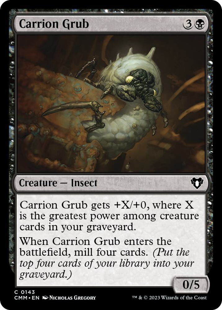 Carrion Grub 143 card from Commander Masters