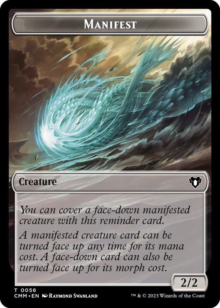Manifest // Eldrazi Scion Double-Sided Token 56 // 2 card from Commander Masters