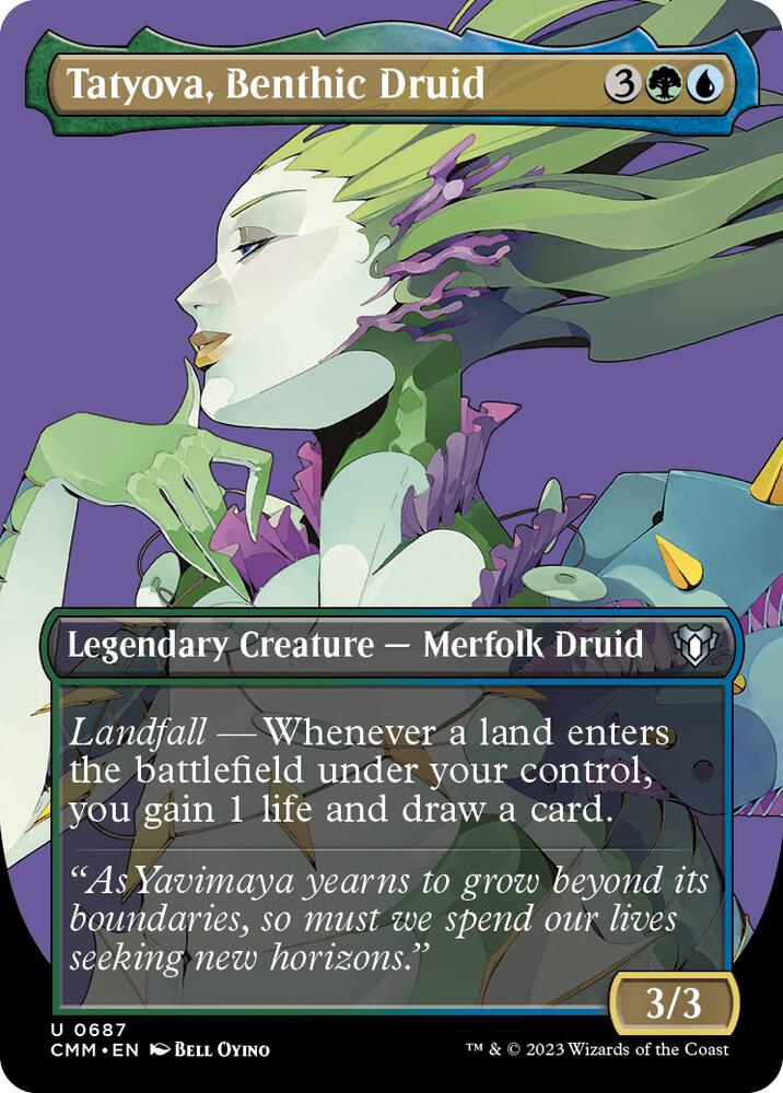 Tatyova, Benthic Druid (Borderless) 687 card from Commander Masters