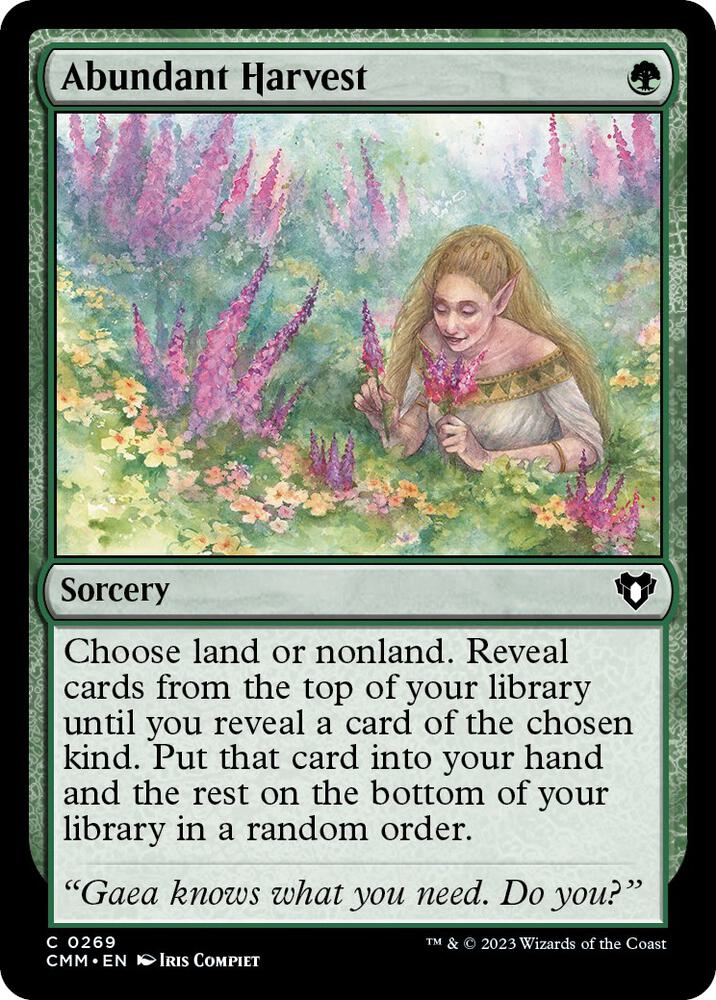 Abundant Harvest 269 card from Commander Masters