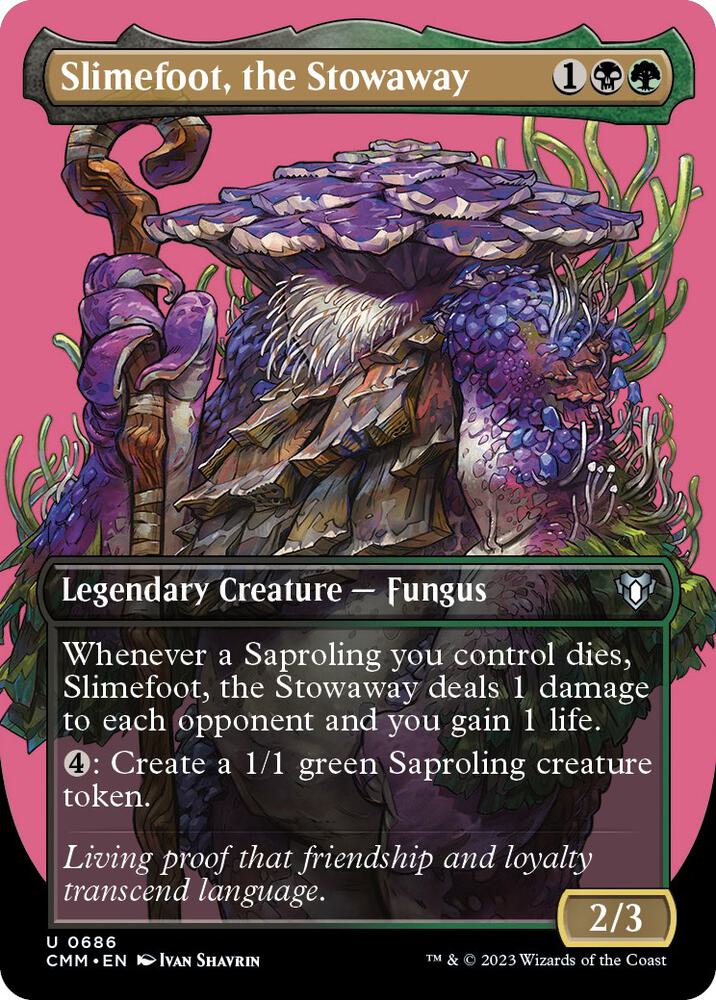 Slimefoot, the Stowaway (Borderless) 686 card from Commander Masters