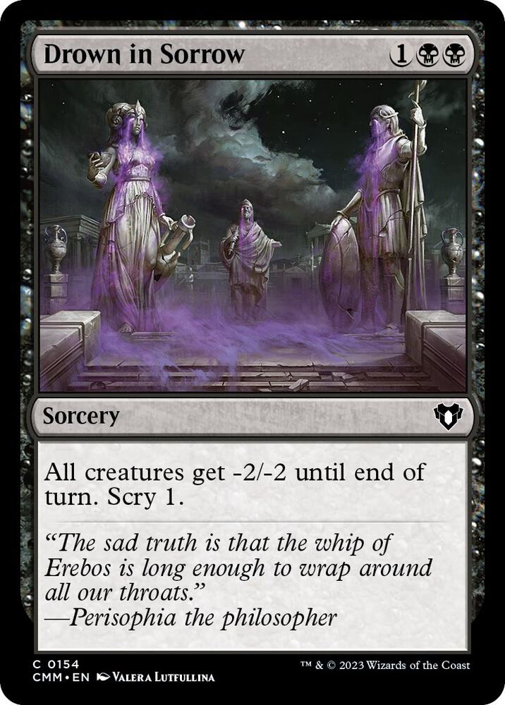 Drown in Sorrow 154 card from Commander Masters
