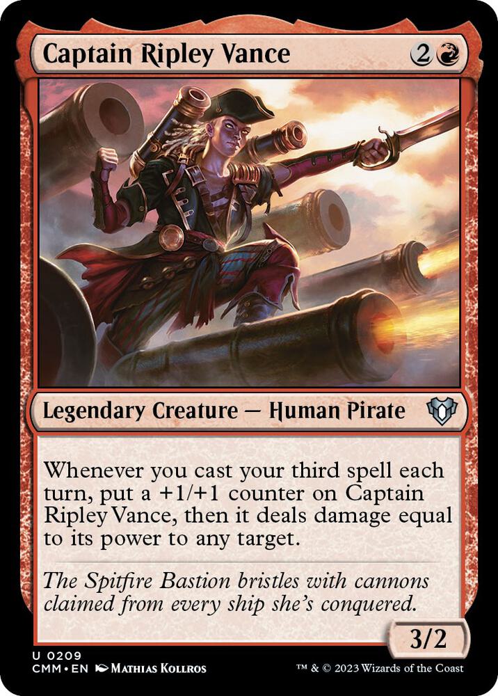 Captain Ripley Vance 209 card from Commander Masters