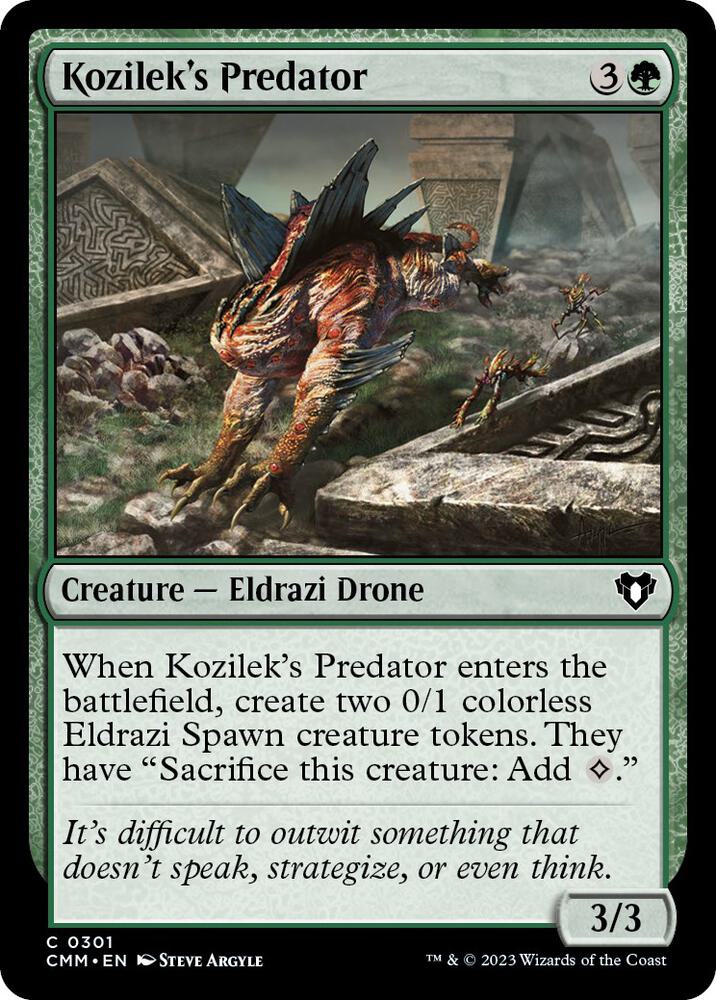 Kozilek's Predator 301 card from Commander Masters