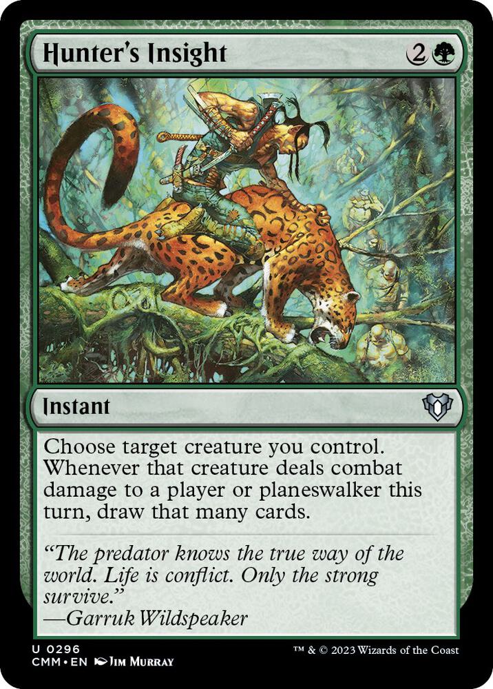 Hunter's Insight 296 card from Commander Masters