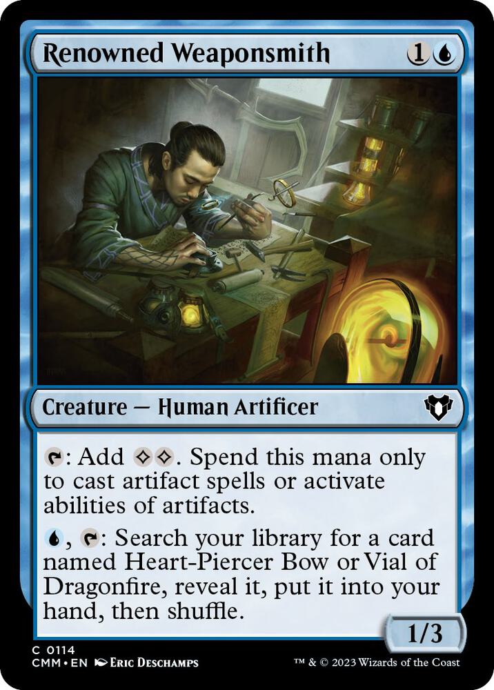 Renowned Weaponsmith 114 card from Commander Masters