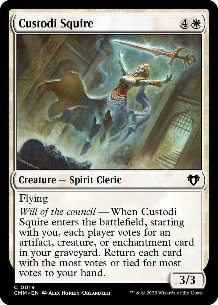 Custodi Squire 19 card from Commander Masters