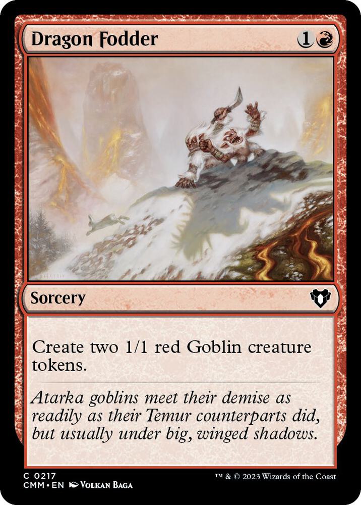 Dragon Fodder 217 card from Commander Masters