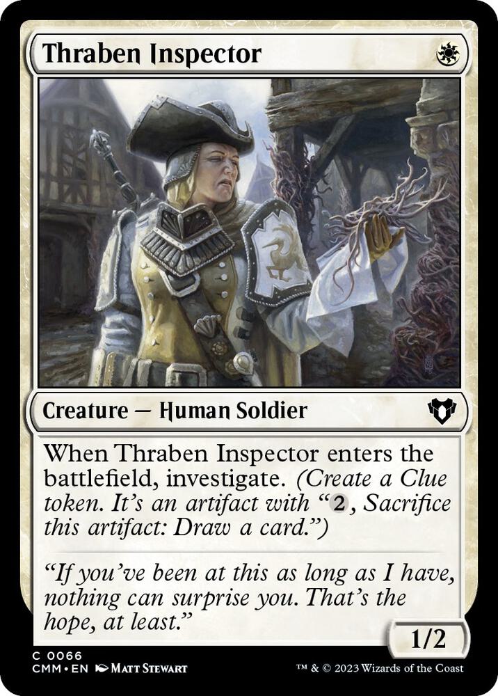 Thraben Inspector 66 card from Commander Masters