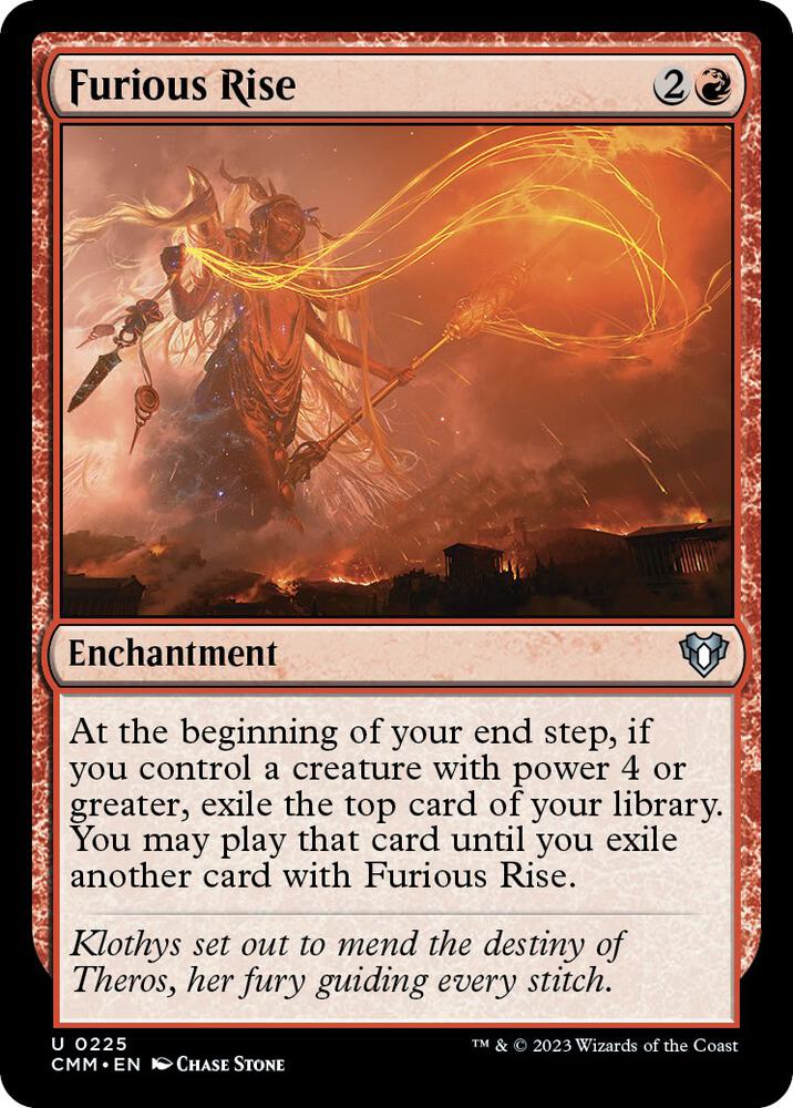 Furious Rise 225 card from Commander Masters