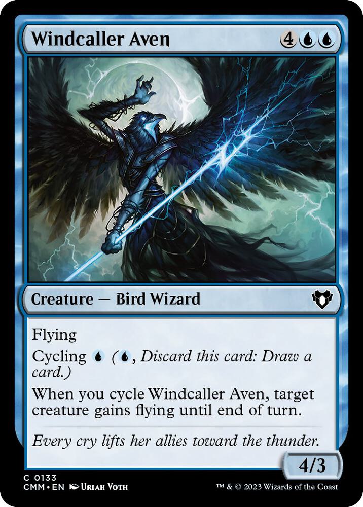 Windcaller Aven 133 card from Commander Masters