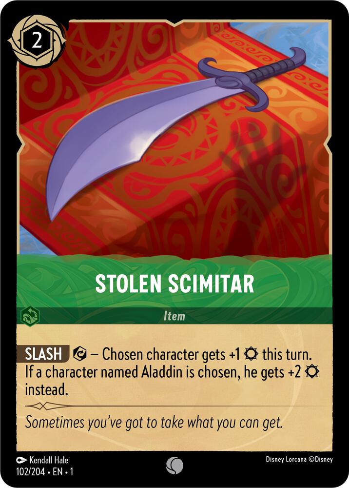 Stolen Scimitar 102/204 card from The First Chapter