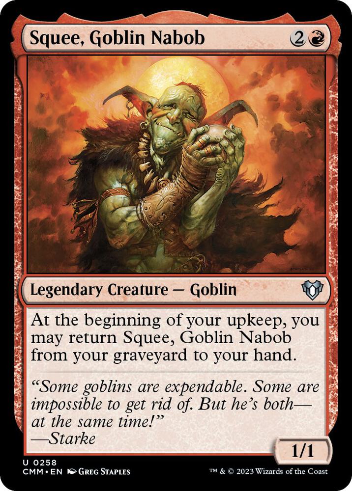 Squee, Goblin Nabob 258 card from Commander Masters