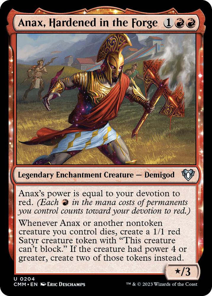 Anax, Hardened in the Forge 204 card from Commander Masters
