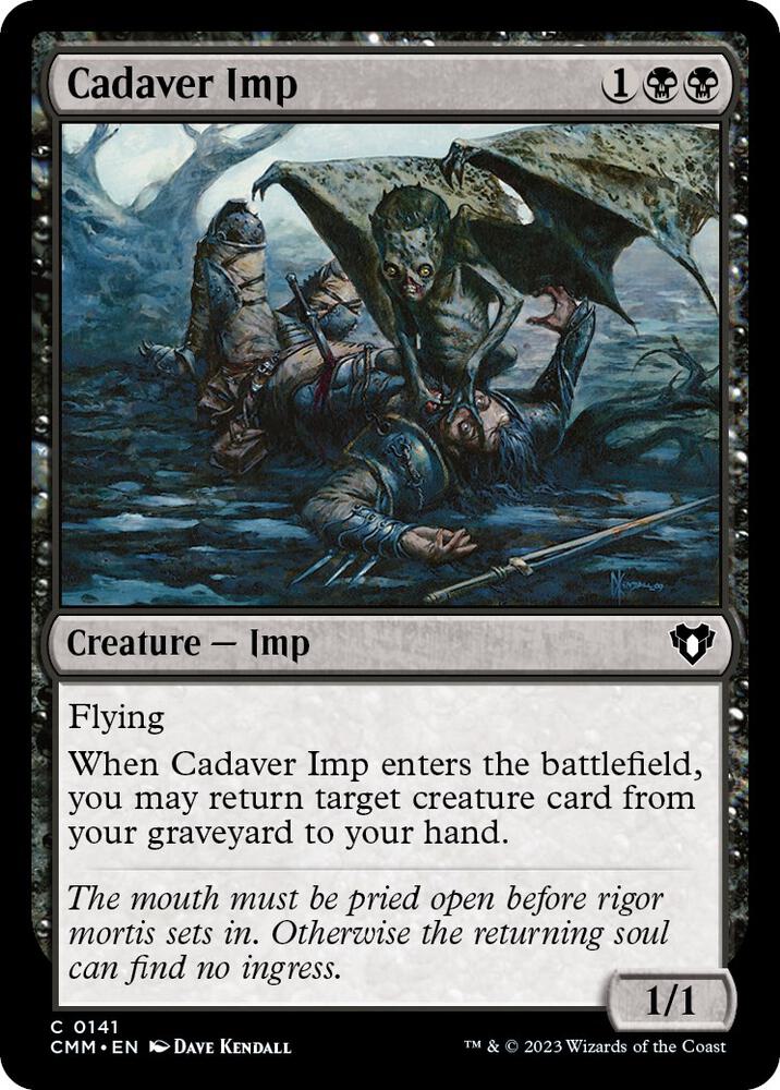 Cadaver Imp 141 card from Commander Masters