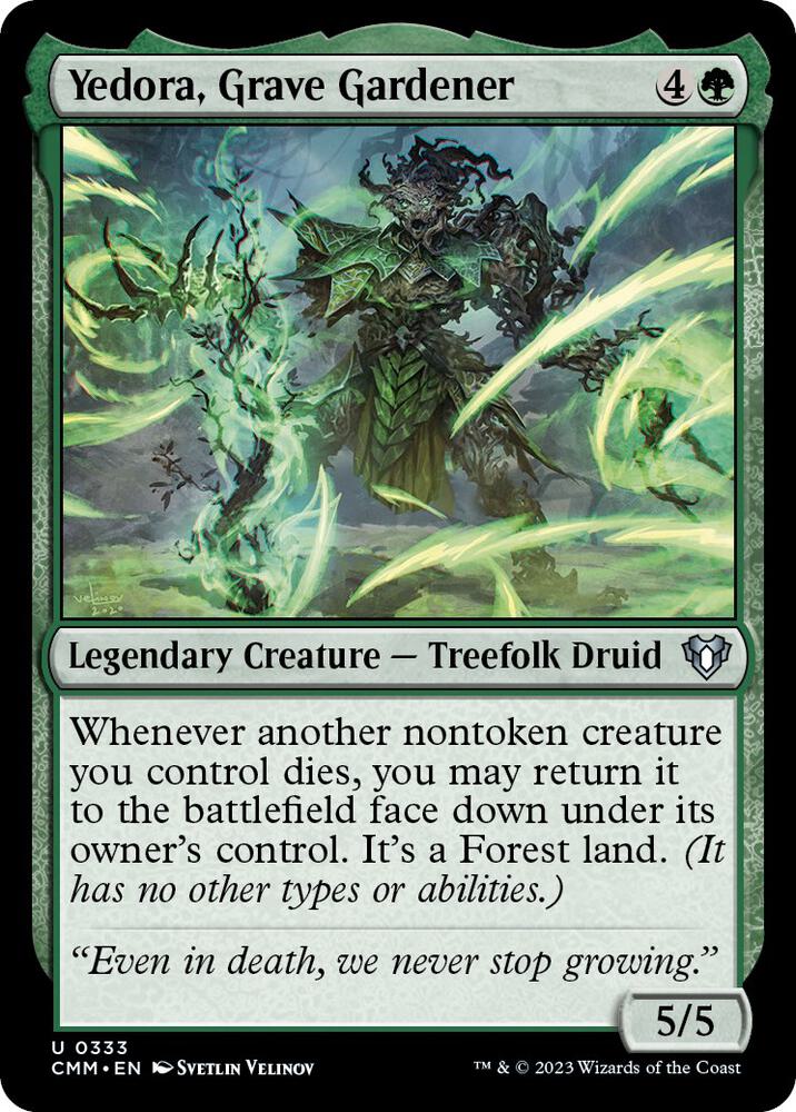 Yedora, Grave Gardener 333 card from Commander Masters