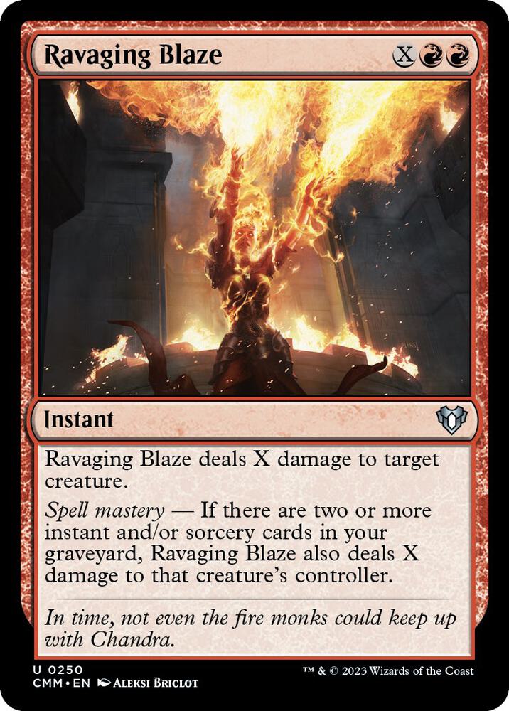Ravaging Blaze 250 card from Commander Masters