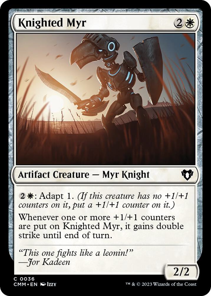 Knighted Myr 36 card from Commander Masters