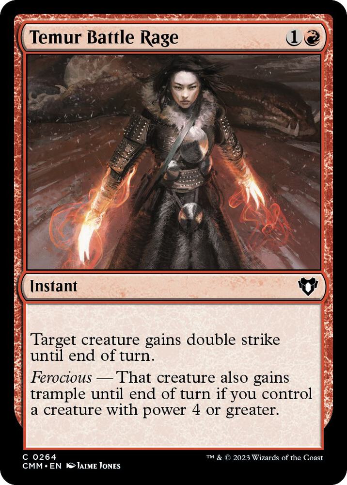 Temur Battle Rage 264 card from Commander Masters