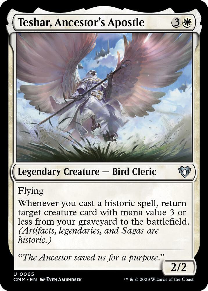 Teshar, Ancestor's Apostle 65 card from Commander Masters