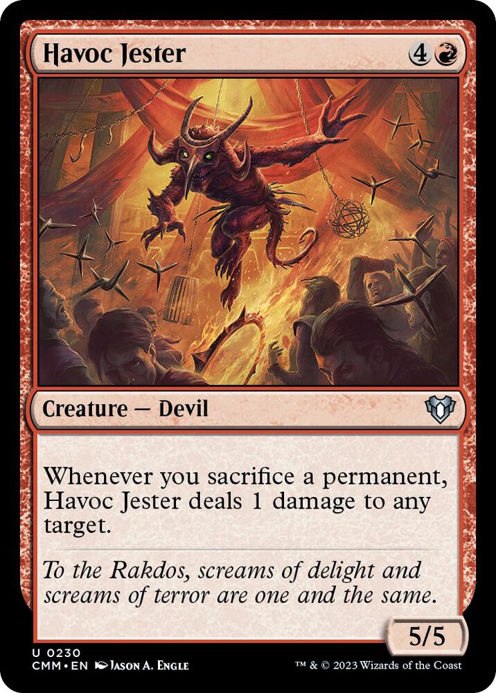 Havoc Jester 230 card from Commander Masters