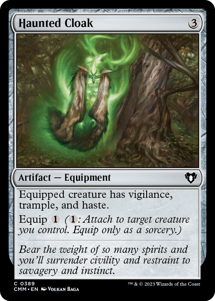 Haunted Cloak 389 card from Commander Masters
