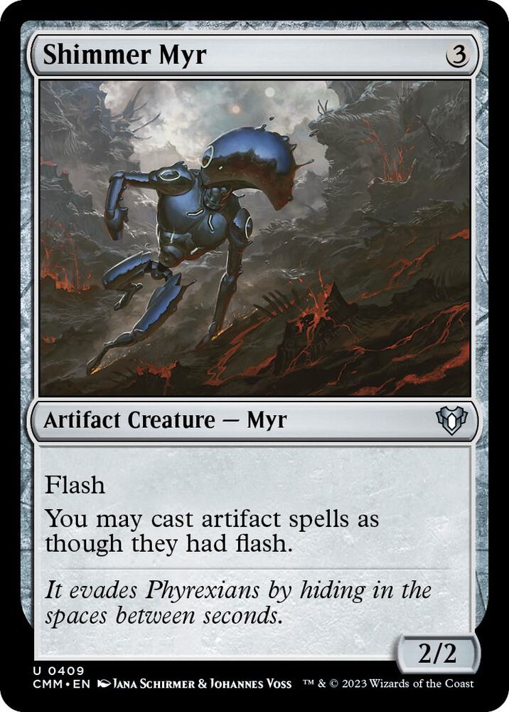 Shimmer Myr 409 card from Commander Masters