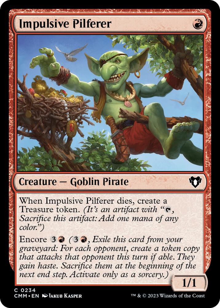 Impulsive Pilferer 234 card from Commander Masters