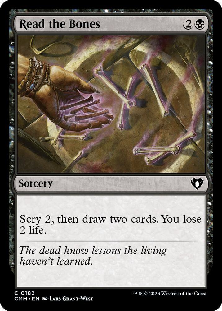 Read the Bones 182 card from Commander Masters