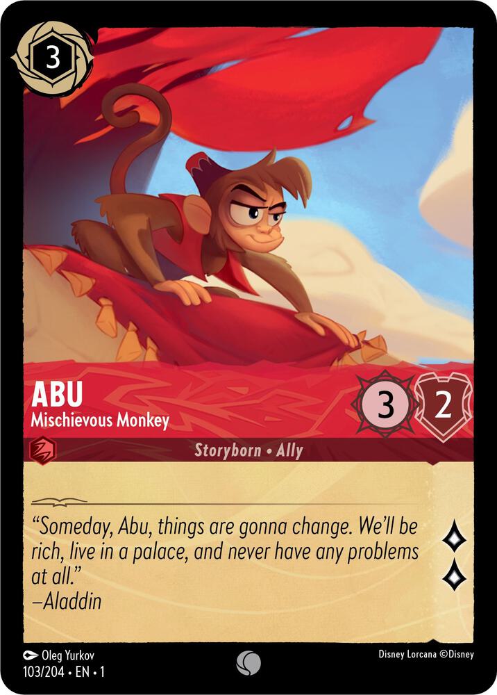 Abu - Mischievous Monkey 103/204 card from The First Chapter